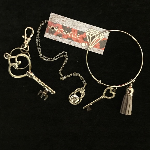 HANDMADE • Bangle, Keychain, & Necklace Set - Picture 1 of 2